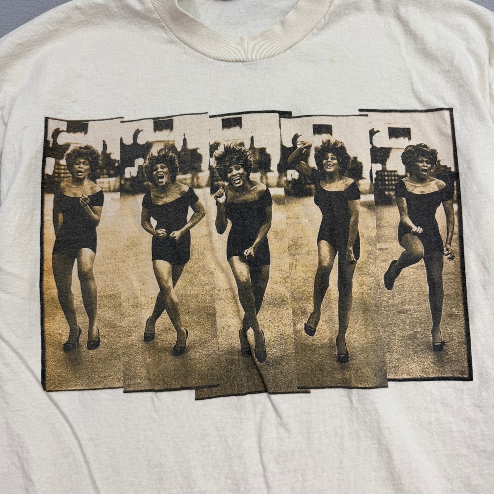 Vintage Tina Turner Wildest Dreams Tour 1997 Shirt Extra Large Cream 90s Music - Picture 3 of 11